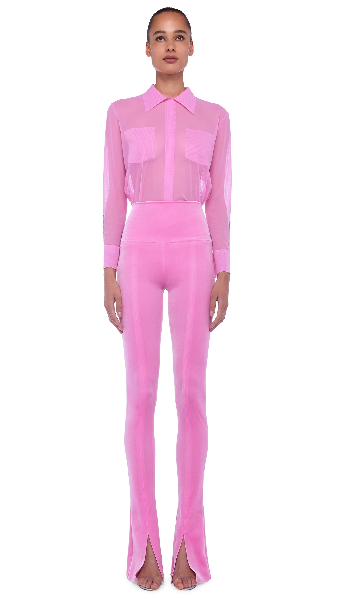Versace Pink Terry Fabric Poncho - Women