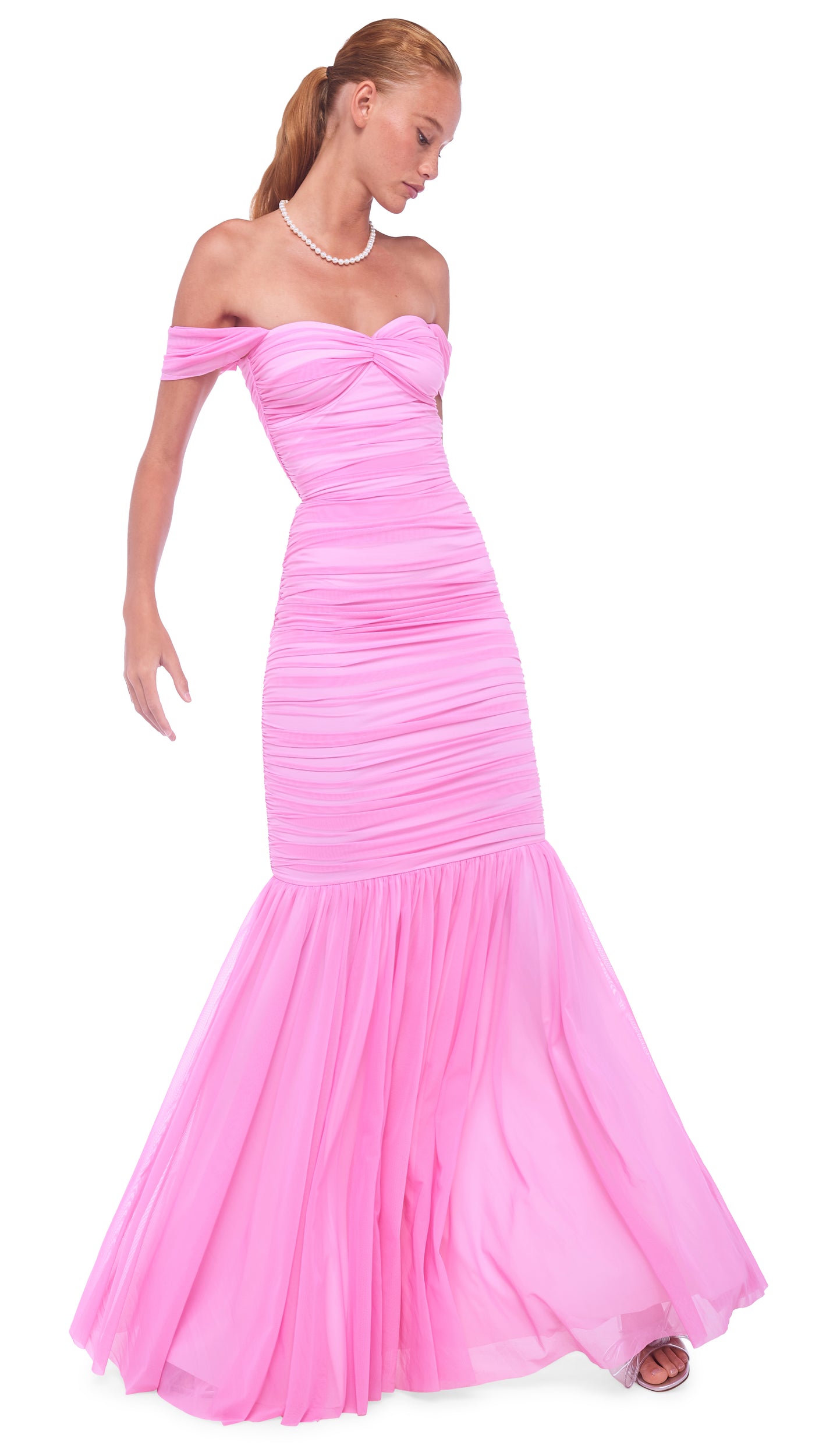 FRINGE SWEETHEART DRESS – Candy Pink – Norma Kamali