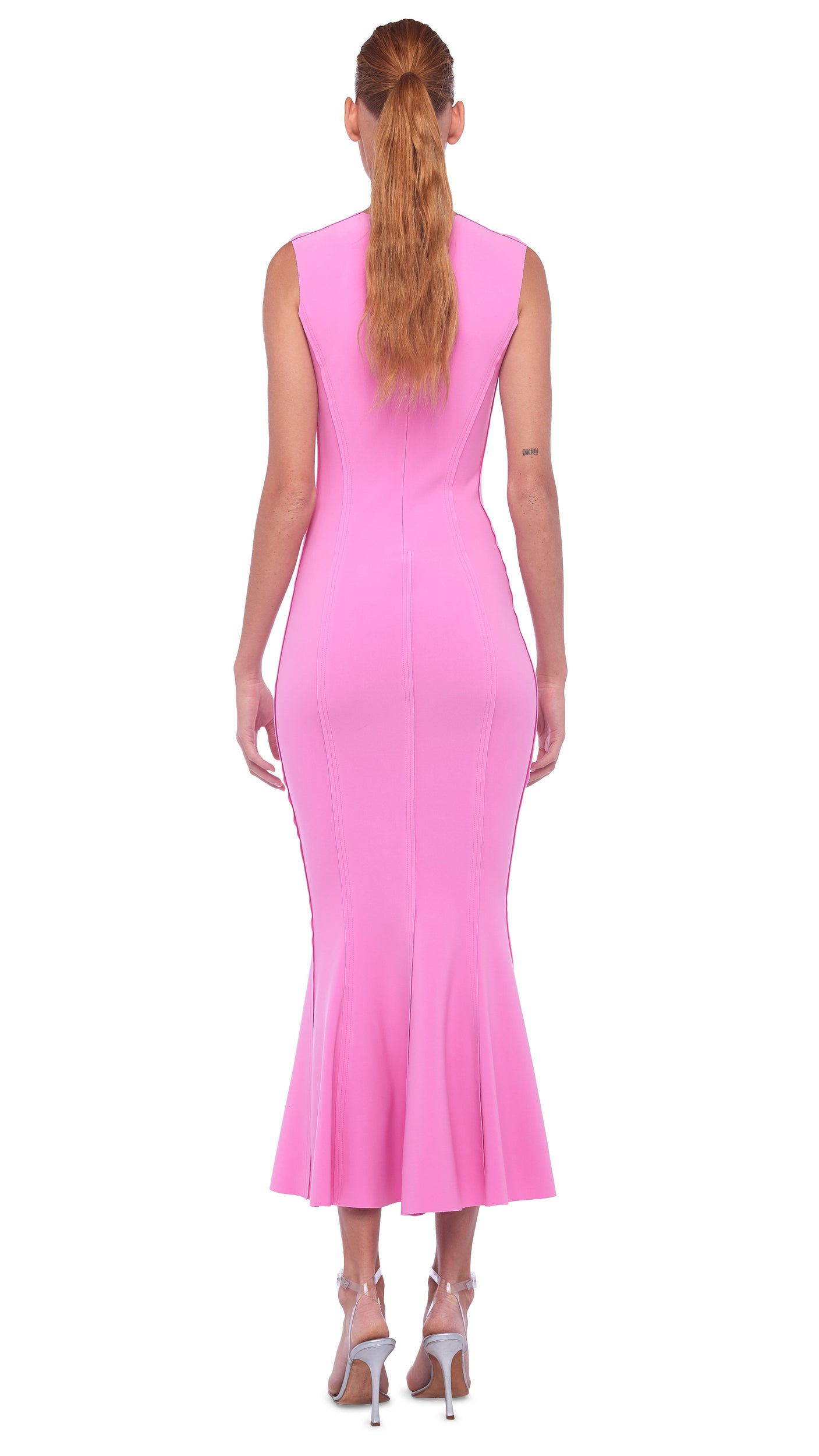 Grace  Denim Fringe Dress ( Pink )