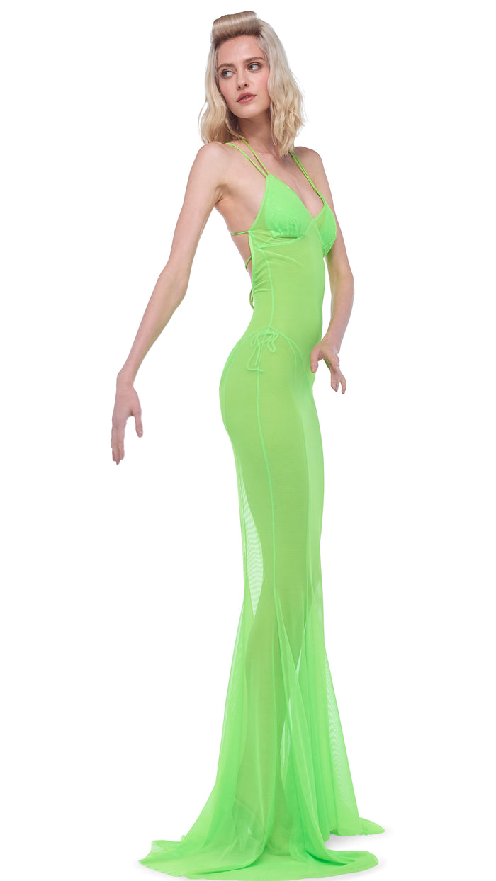 LOW BACK SLIP FISHTAIL GOWN #4