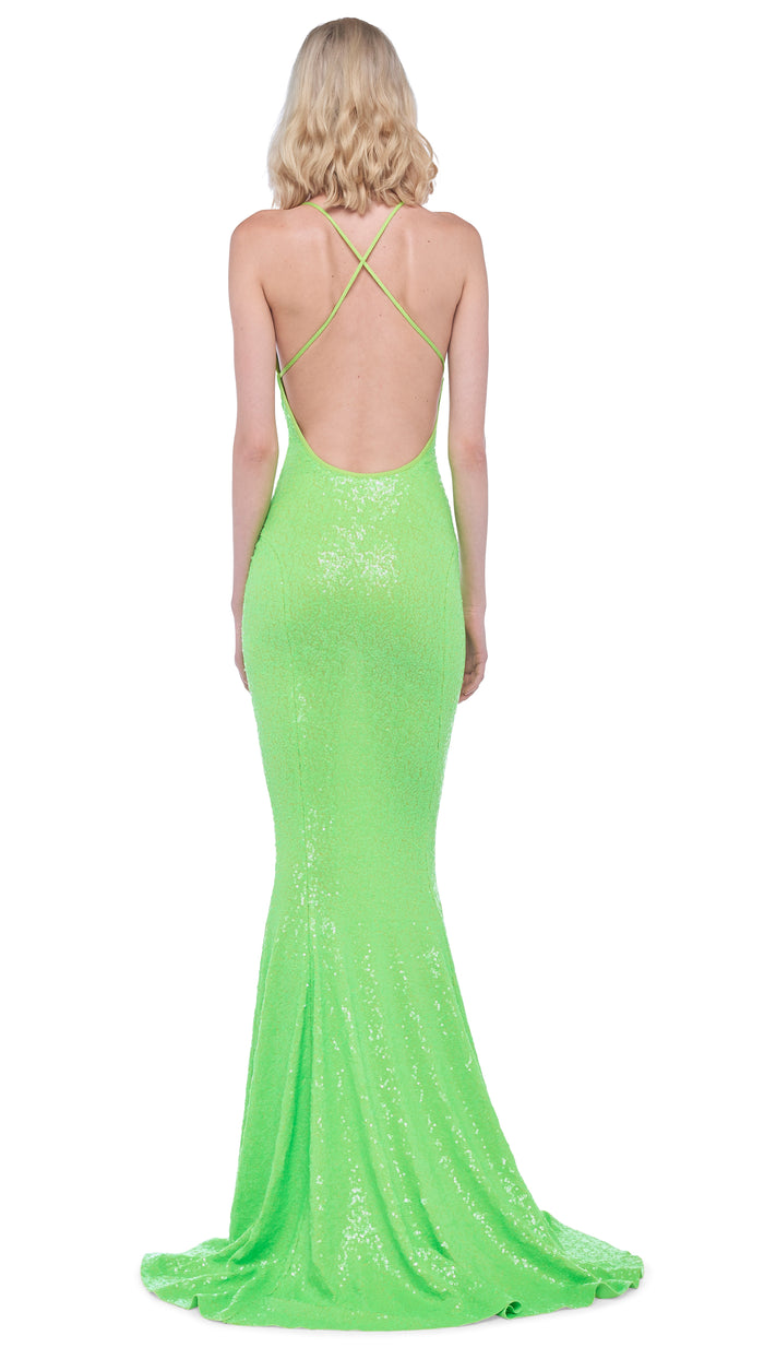 LOW BACK SLIP FISHTAIL GOWN #3