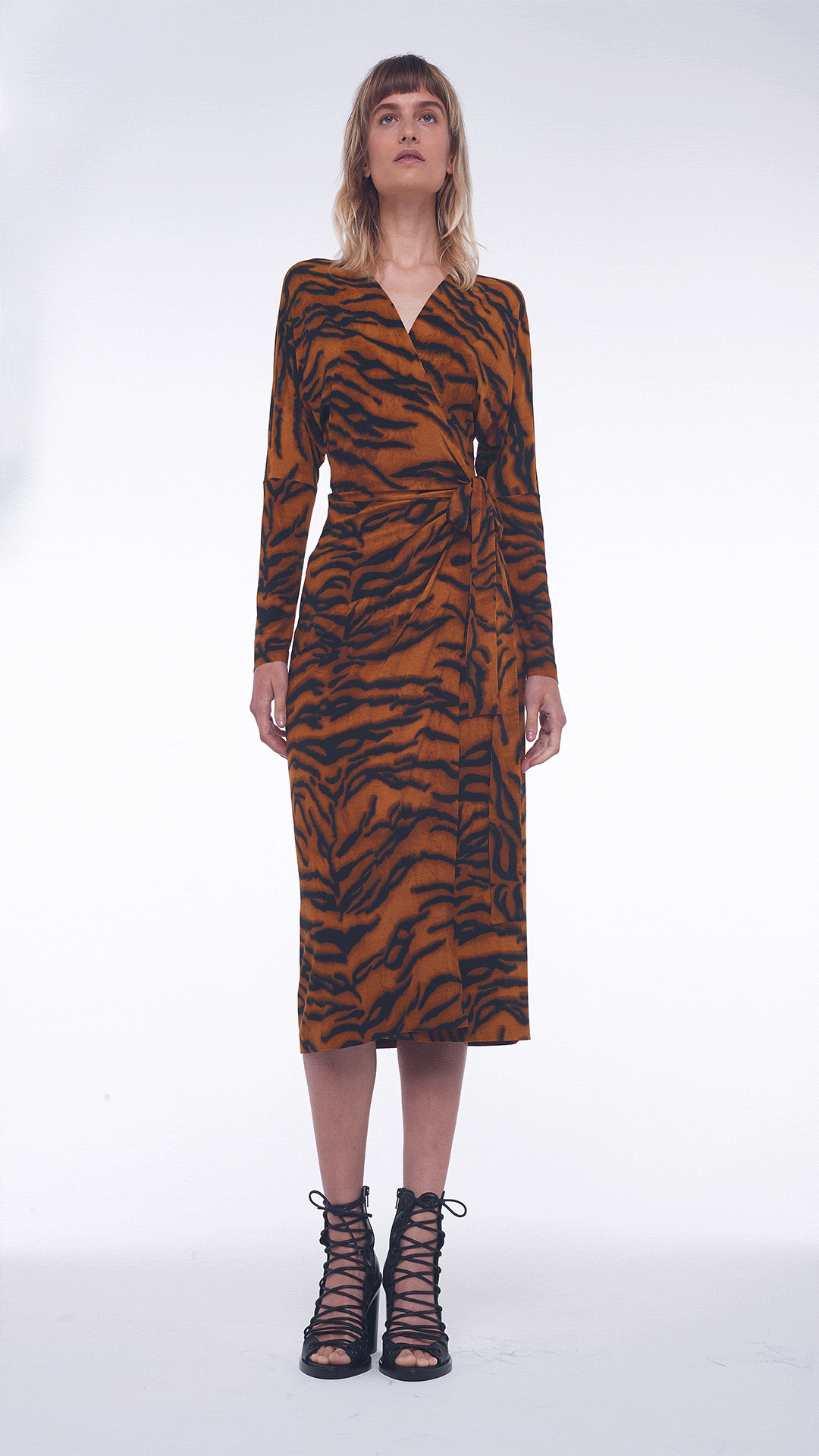 DOLMAN WRAP STRAIGHT DRESS #5
