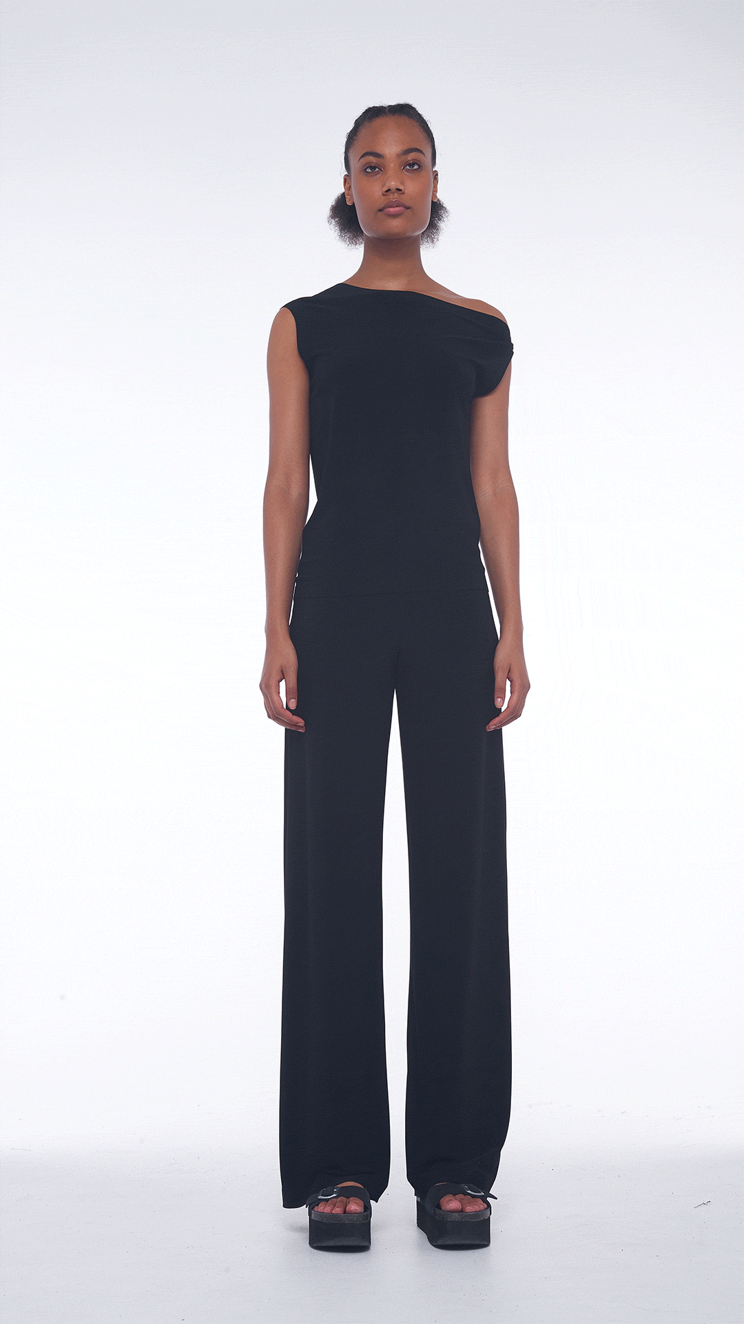 STRAIGHT LEG PANT Black Norma Kamali