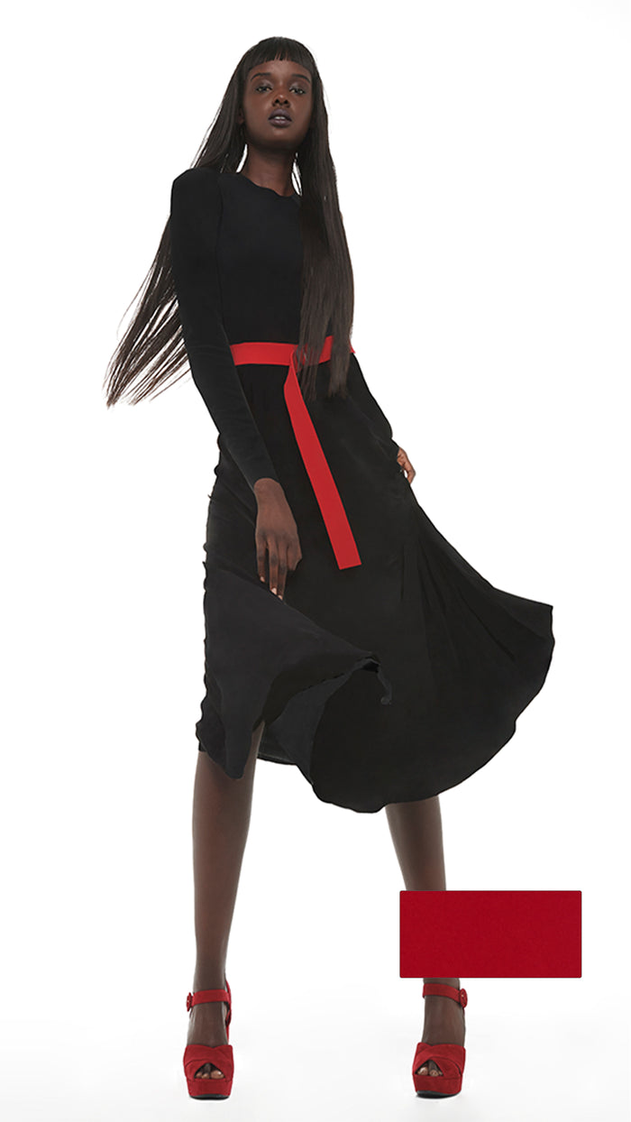 LONG SLEEVE FLARED DRESS #1
