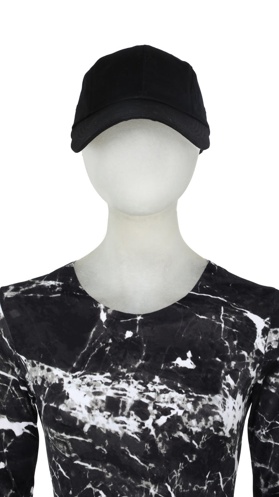 LONG BILL BASEBALL CAP – Black – Norma Kamali