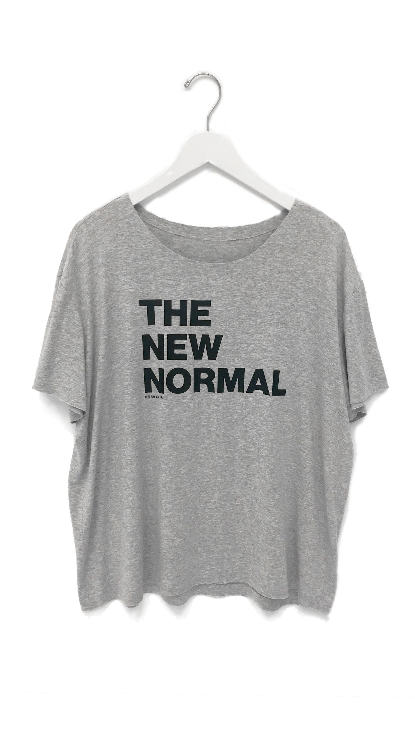 THE NEW NORMAL TEE – Light Grey – Norma Kamali