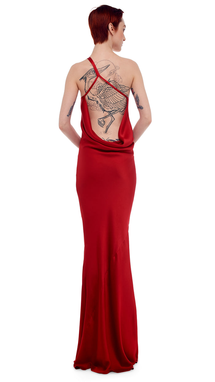ONE SHOULDER BIAS GOWN #3