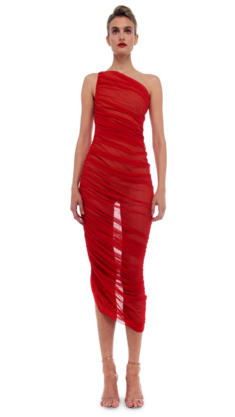 DIANA GOWN - Tiger Red / S