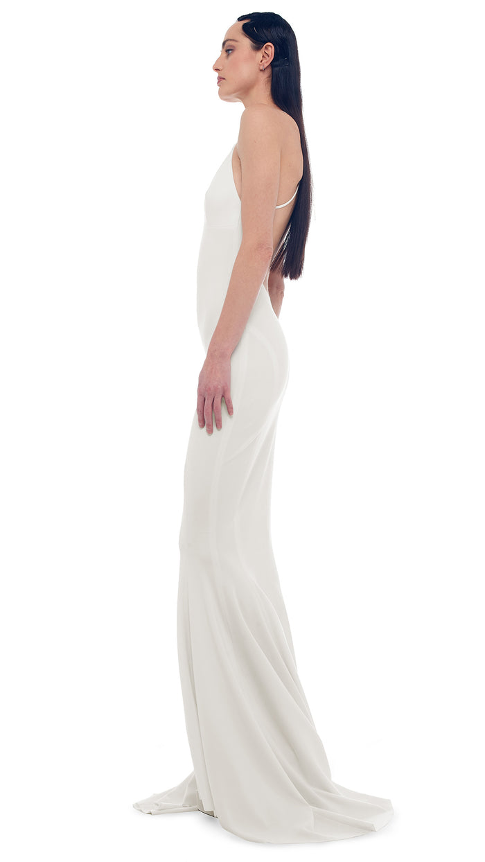 LOW BACK FISHTAIL GOWN #2