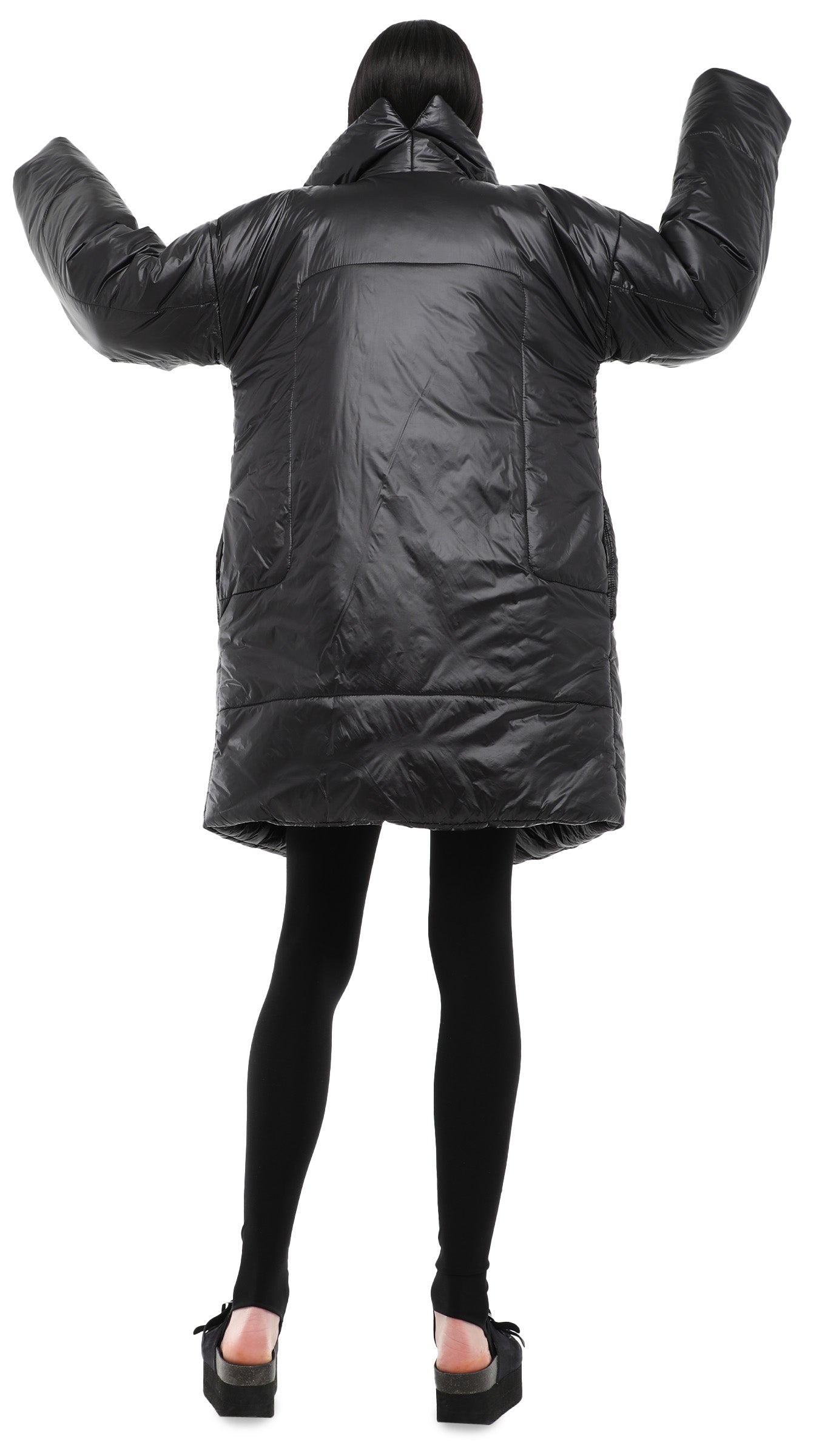 Norma Kamali Hooded Blanket Sleeping Bag - Black / Size Xs/S