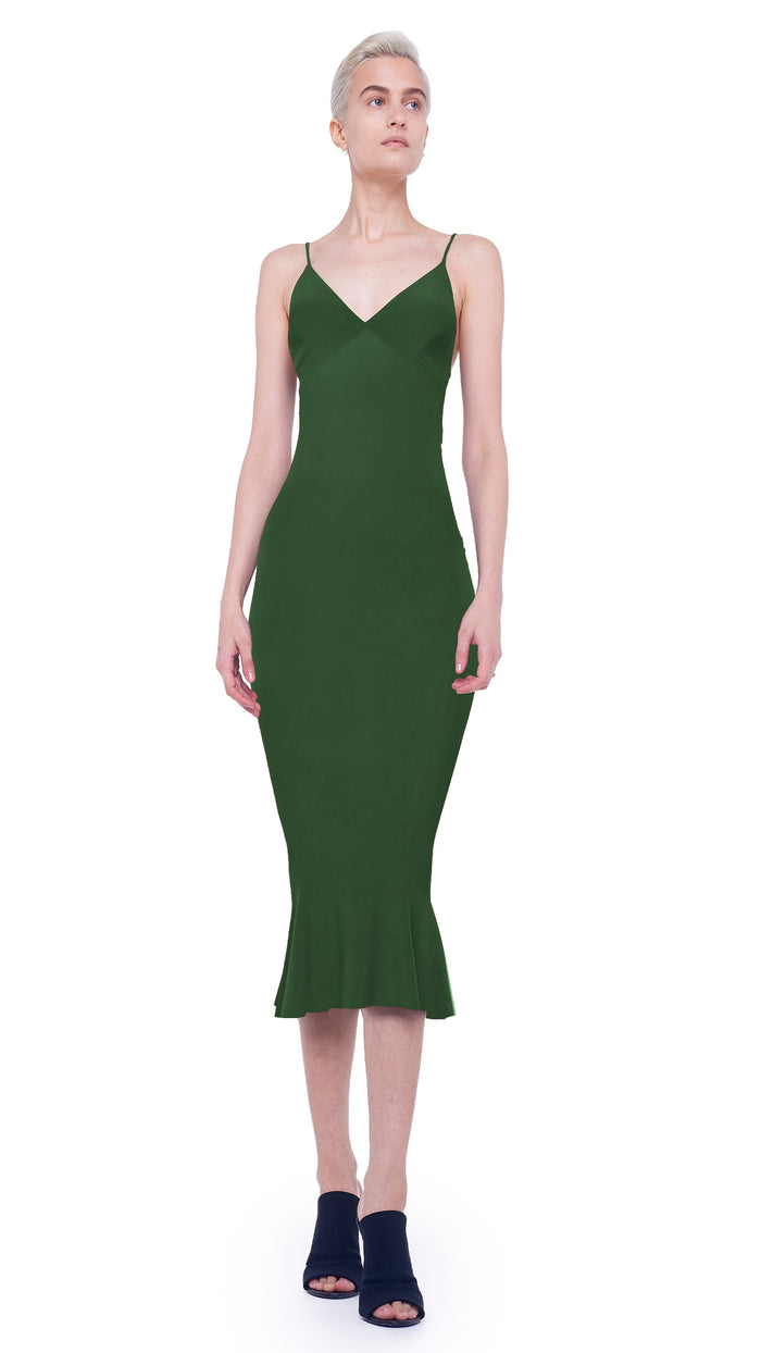 SLIP FISHTAIL DRESS TO MIDCALF #1