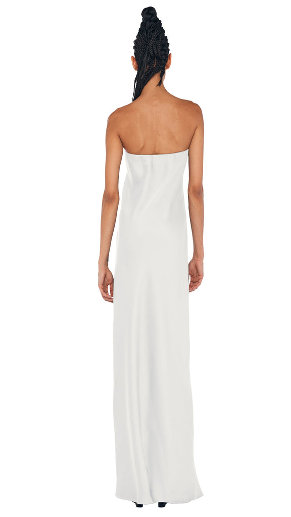 BIAS STRAPLESS GOWN – Snow White – Norma Kamali