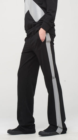 BOYFRIEND SWEATPANTS WITH REFLECTIVE SIDE STRIPE - 1 #1 Thumbnail