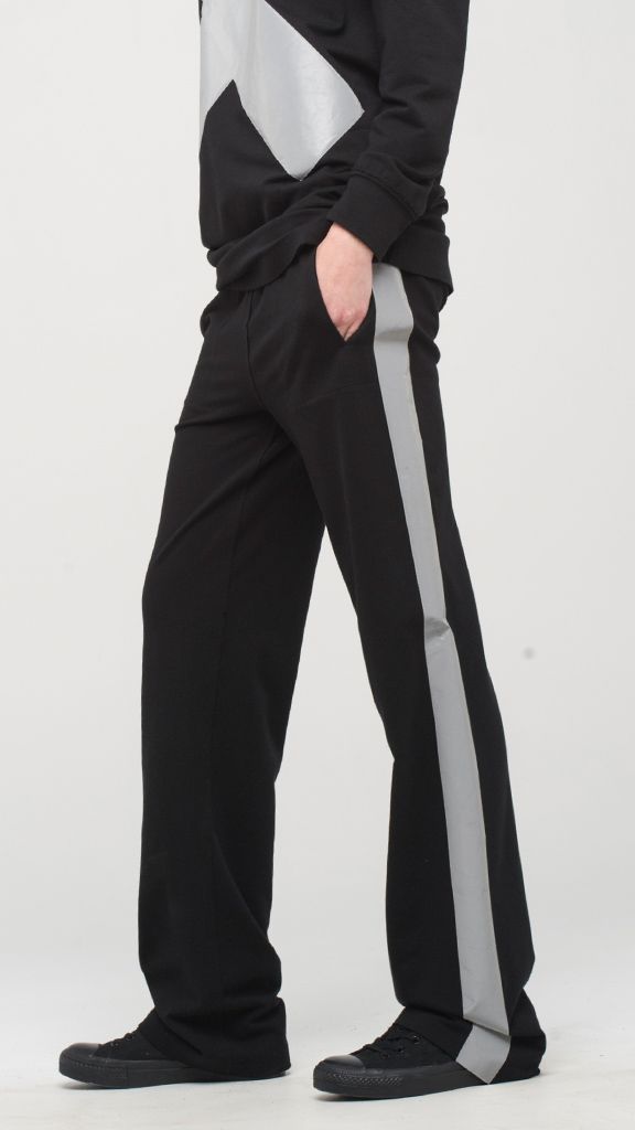 BOYFRIEND SWEATPANTS WITH REFLECTIVE SIDE STRIPE - 1 #1