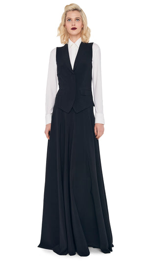 LONG GRACE SKIRT with VEST WITH LAPEL #1 Thumbnail