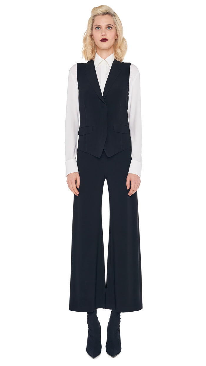 SHORT STRAIGHT LEG PANT with VEST WITH LAPEL #1