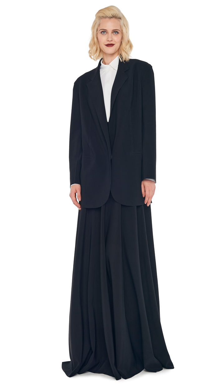 LONG GRACE SKIRT with OVERSIZED SINGLE BREASTED JACKET #1