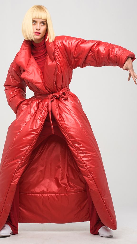 Norma Kamali Sleeping Bag Coat Long - Red / Size M/L
